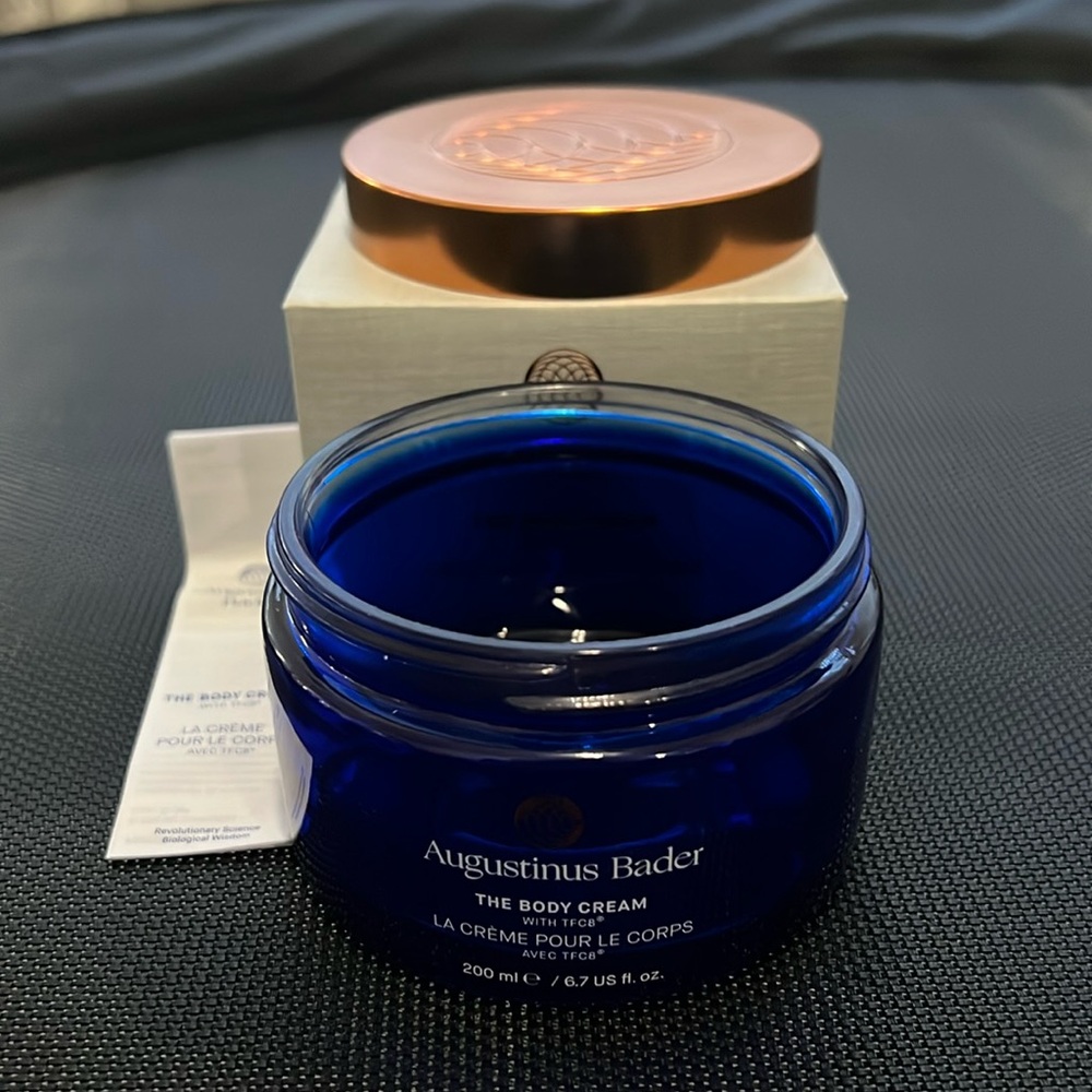 empty Augustinus Bader Body Cream Empty Jar with Box and insert